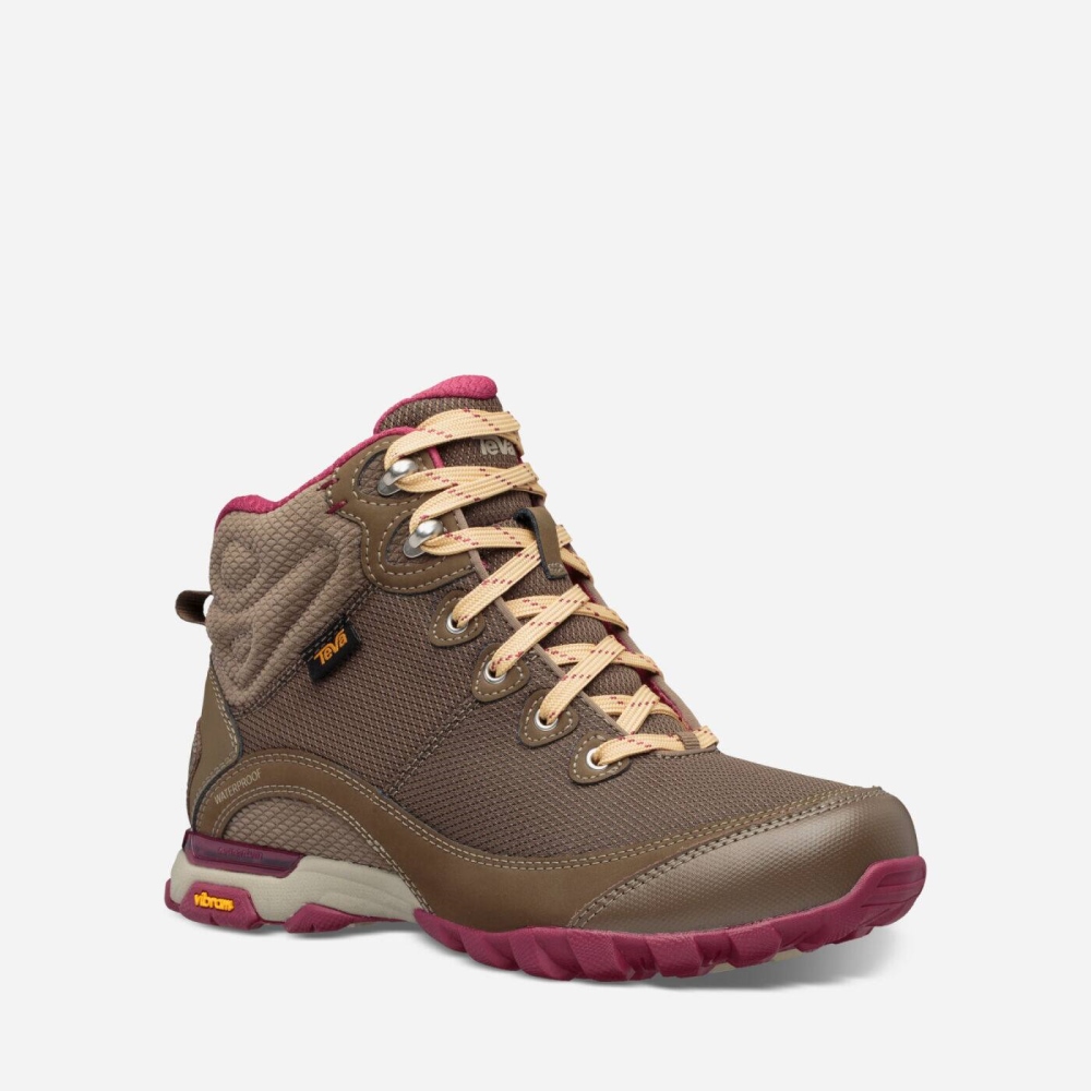 Teva Sugarpine Mid WP - Women's Teva Boots - Chocolate | India (PRGW53682)